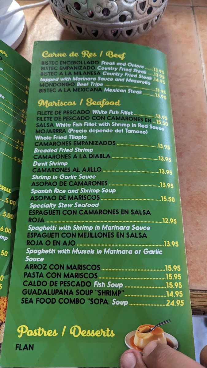 Guadalupana Menu - Image 2